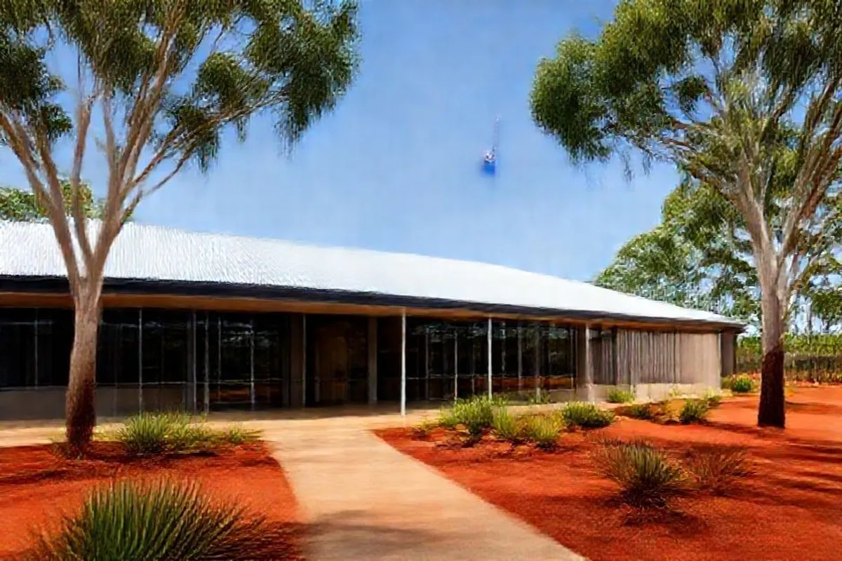 Jabiru Area Council building with Kakadu National Park in background